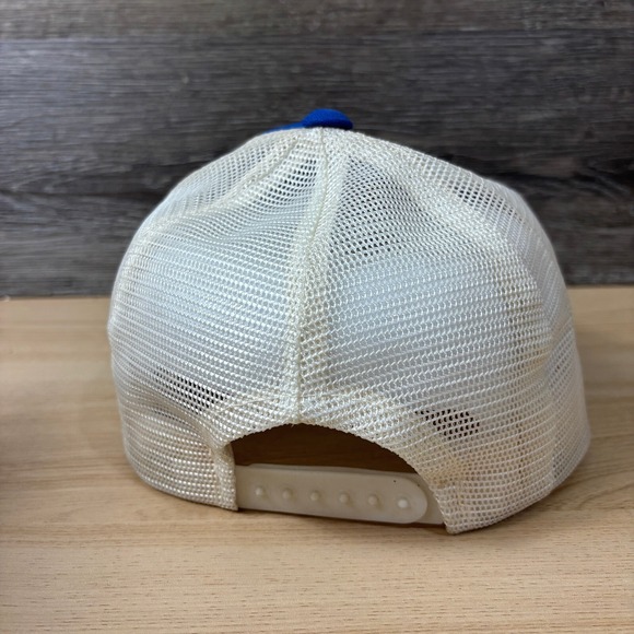 Vintage United Hat Cap Snapback Blue Trucker Patch Logo - Picture 7 of 11